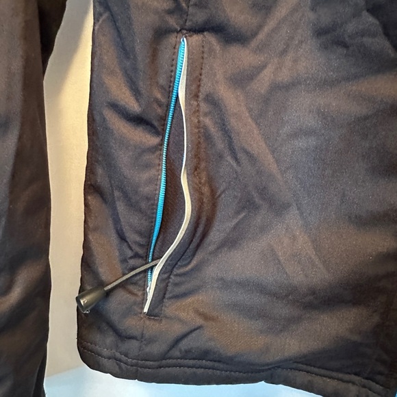 Craft Intensity Softshell Windbreaker Jacket Size Small Black Blue Trim RN 99431 - Picture 5 of 11